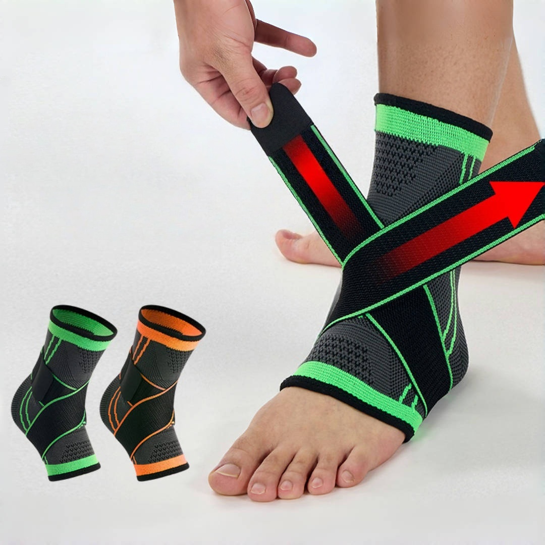 Ankle Mobility Band - อุปกรณ์พยุงข้อเท้าแบบยืดหยุ่นพร้อมสายรัด ถุงเท้ารัดข้อเท้าแบบถักจากไนลอน ป้องกันข้อเท้าพลิกสำหรับป้องกันการบาดเจ็บ