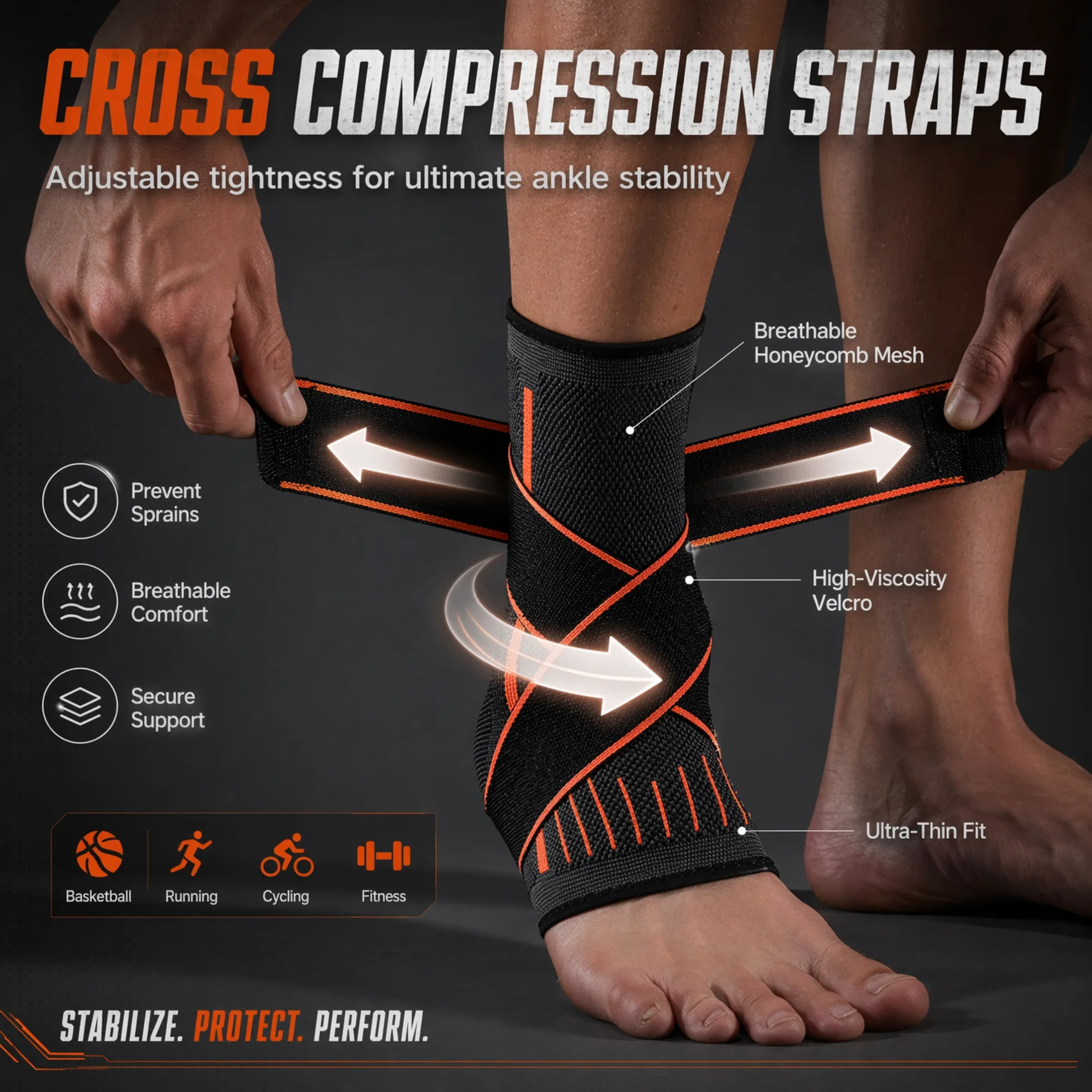 อุปกรณ์พยุงข้อเท้าแบบระบายอากา - Ankle Mobility Band บทวิจารณ์และราคา