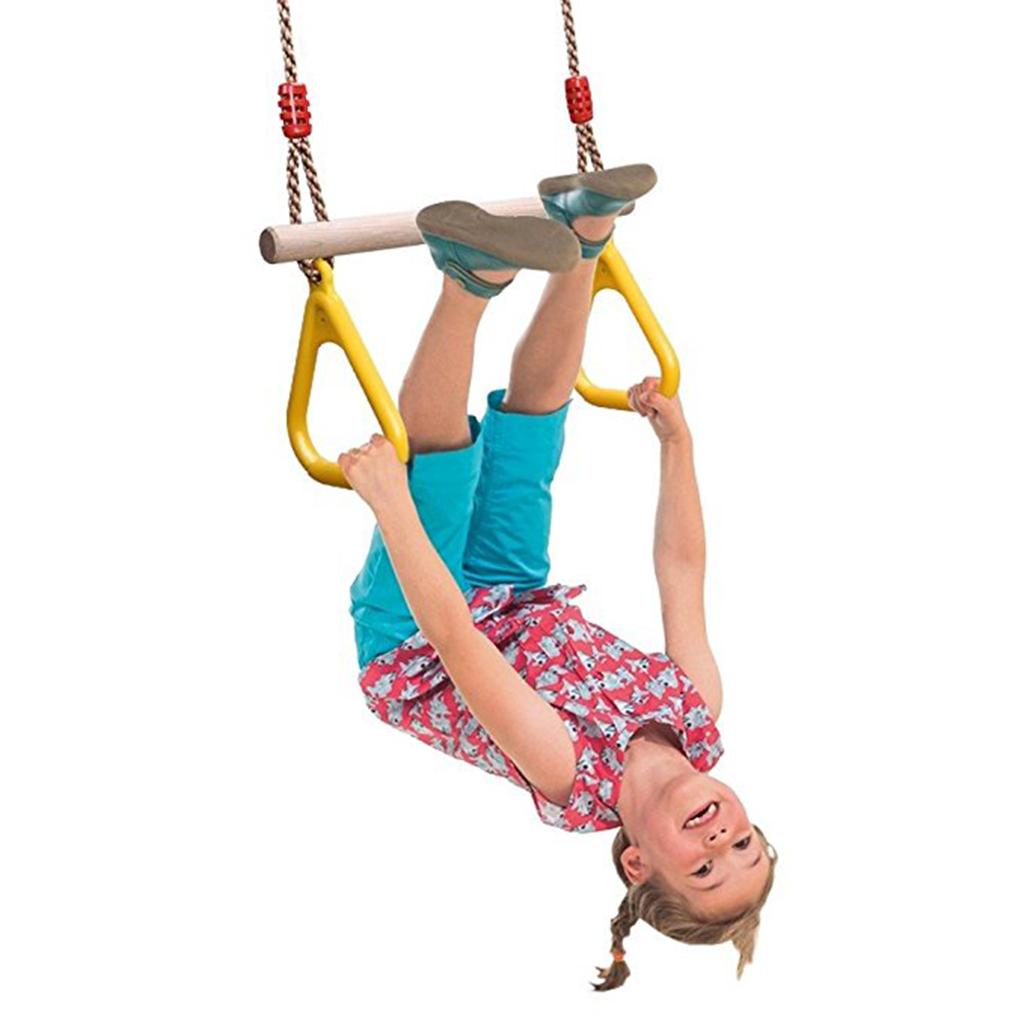 ชุดชิงช้าสำหรับเล่นในร่มและกลา - Gymnastic Ring Wood บทวิจารณ์และราคา